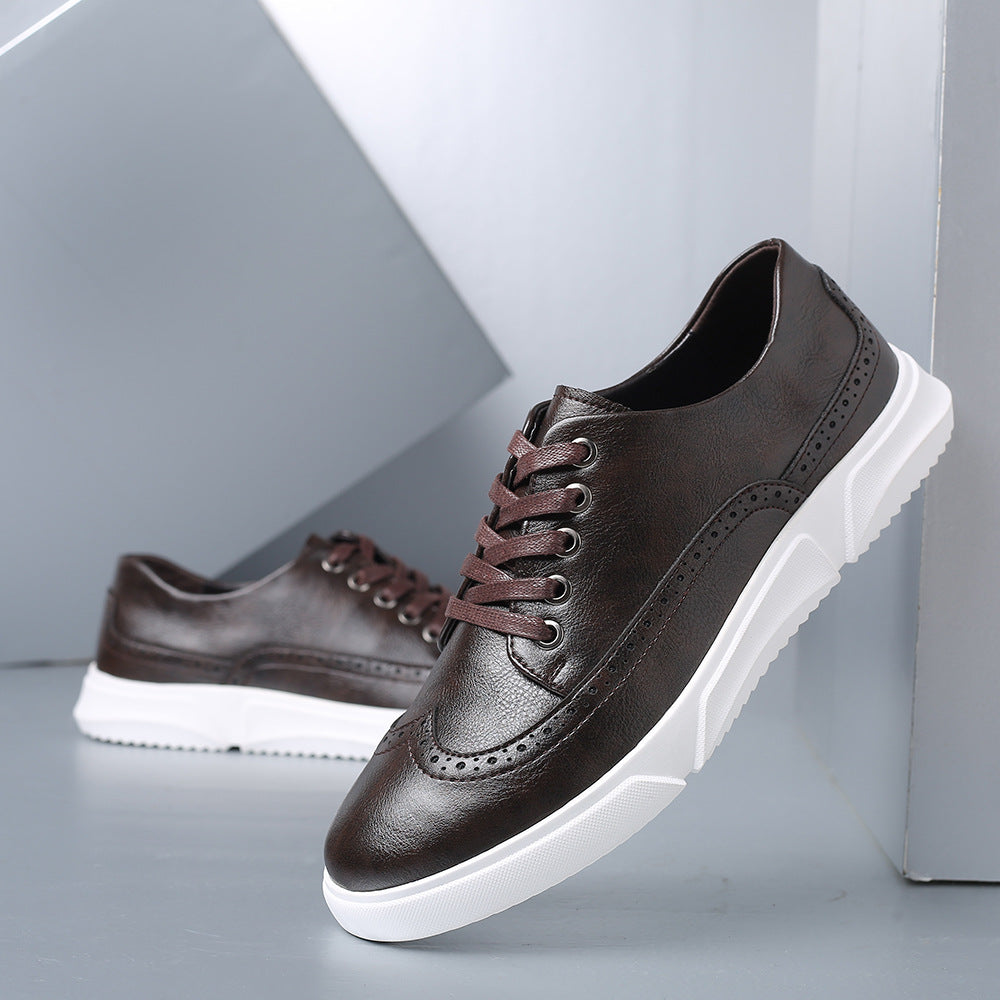 Men's Casual Leather Lace-Up Shoes
