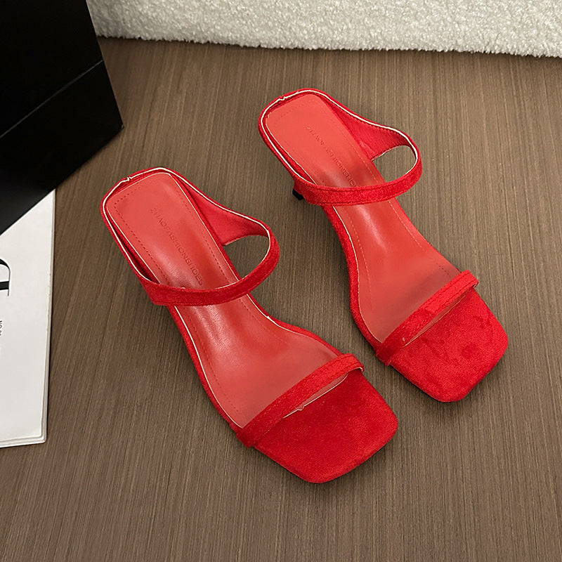 Womens Knit Stiletto Sandals