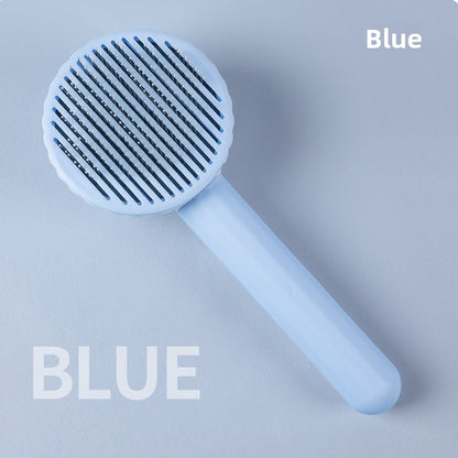 Pet deshedding pin brush