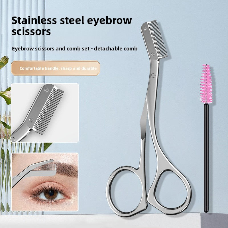 Eyebrow Trimming Scissors with Eyebrow Comb