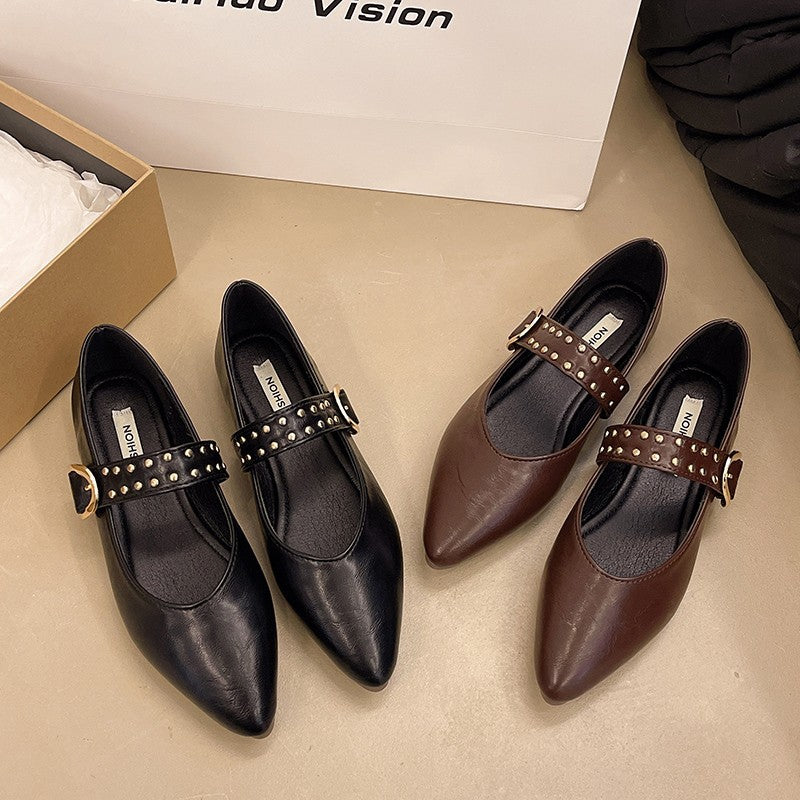 Womens Mary Jane Flat Shoes