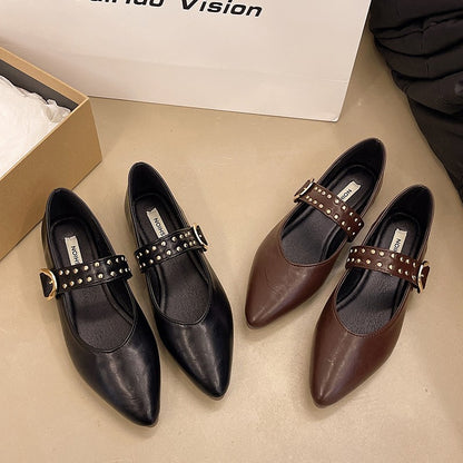 Womens Mary Jane Flat Shoes