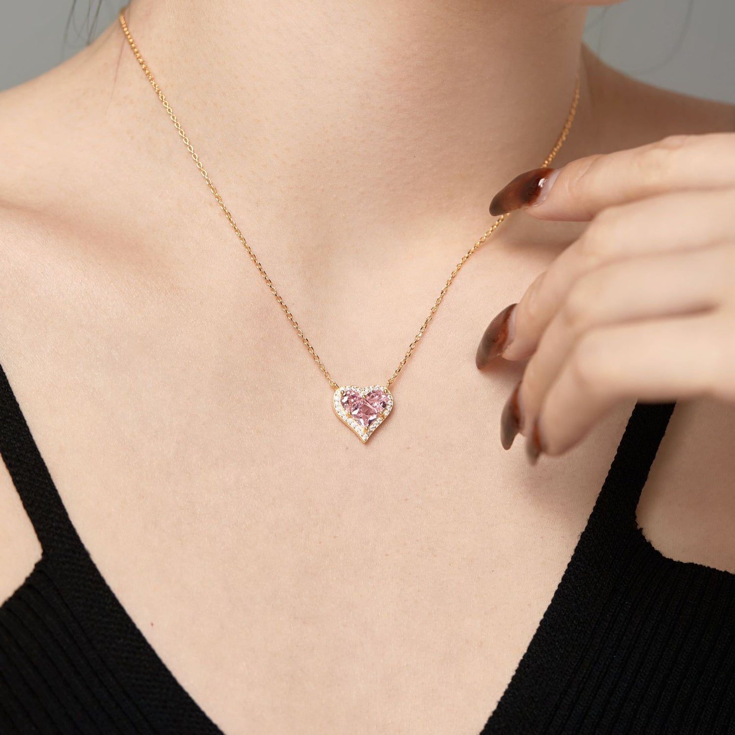 Sterling silver heart necklace
