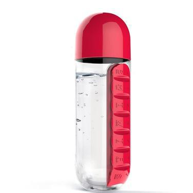 Two-in-One Pill Organizer Water Bottle