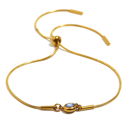 Adjustable Snake Chain Zirconium Bracelet