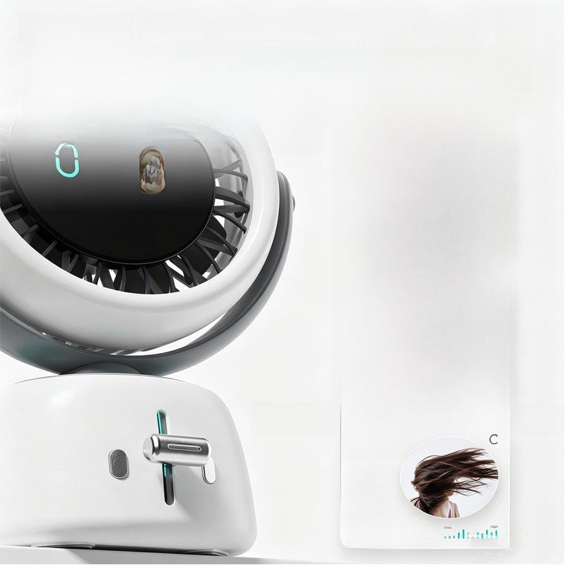 AI Facial Recognition Smart Desktop Fan with Digital Display