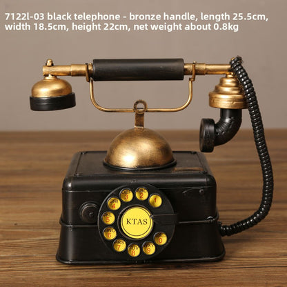 Vintage wrought iron telephone ornaments