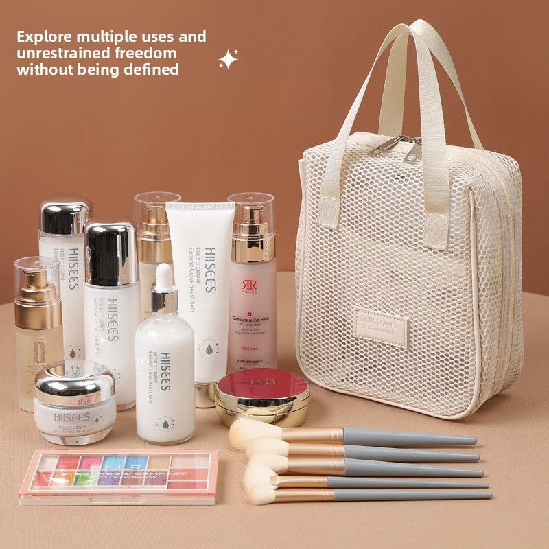 Mesh Cosmetic Bag Large Capacity Travel Toiletry Organizer