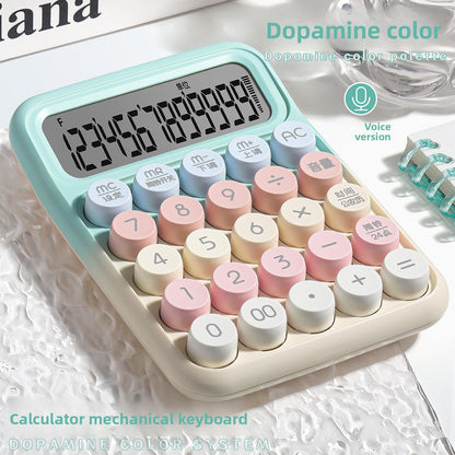 Mechanical Key Financial Voice Calculator