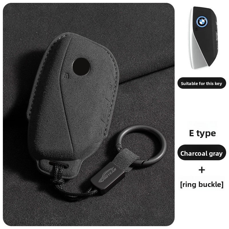 Suede Key Cover with Strap