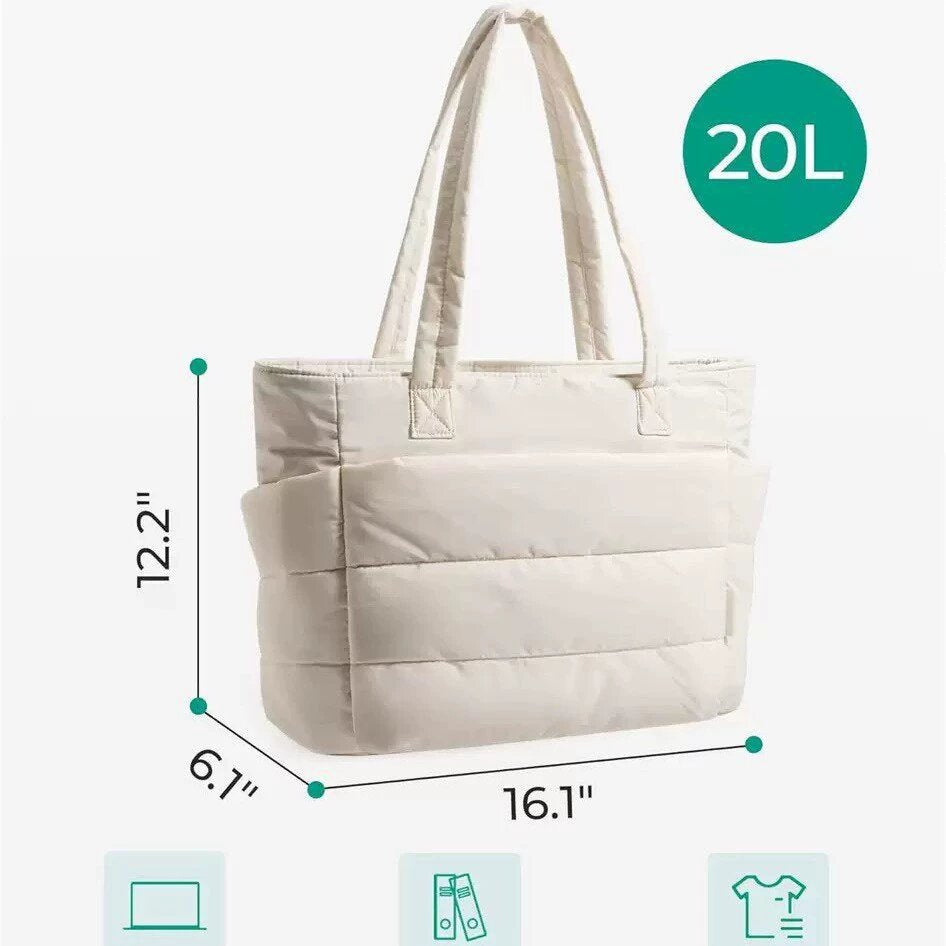 Simple Tote Bag for Women, Large Capacity Commuter Handbag
