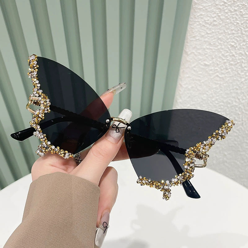 Butterfly Diamond Sunglasses UV400 Protection