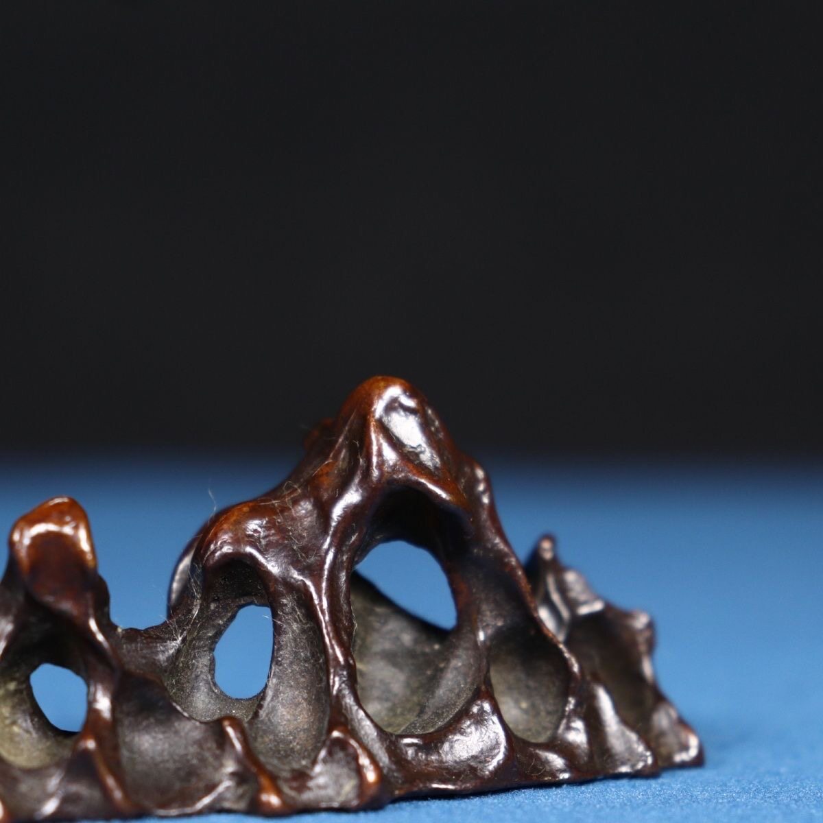 Solid Copper Rockery Pen Holder and Paperweight