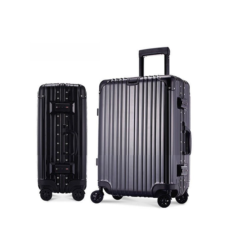 Luggage Suitcase with Aluminum Frame, Carry-On Suitcase, Trolley Suitcase, 20/24/ 28inch Three-Piece Set, Travel Suitcase, Password Lock Suitcase, Manufacturer Wholesale