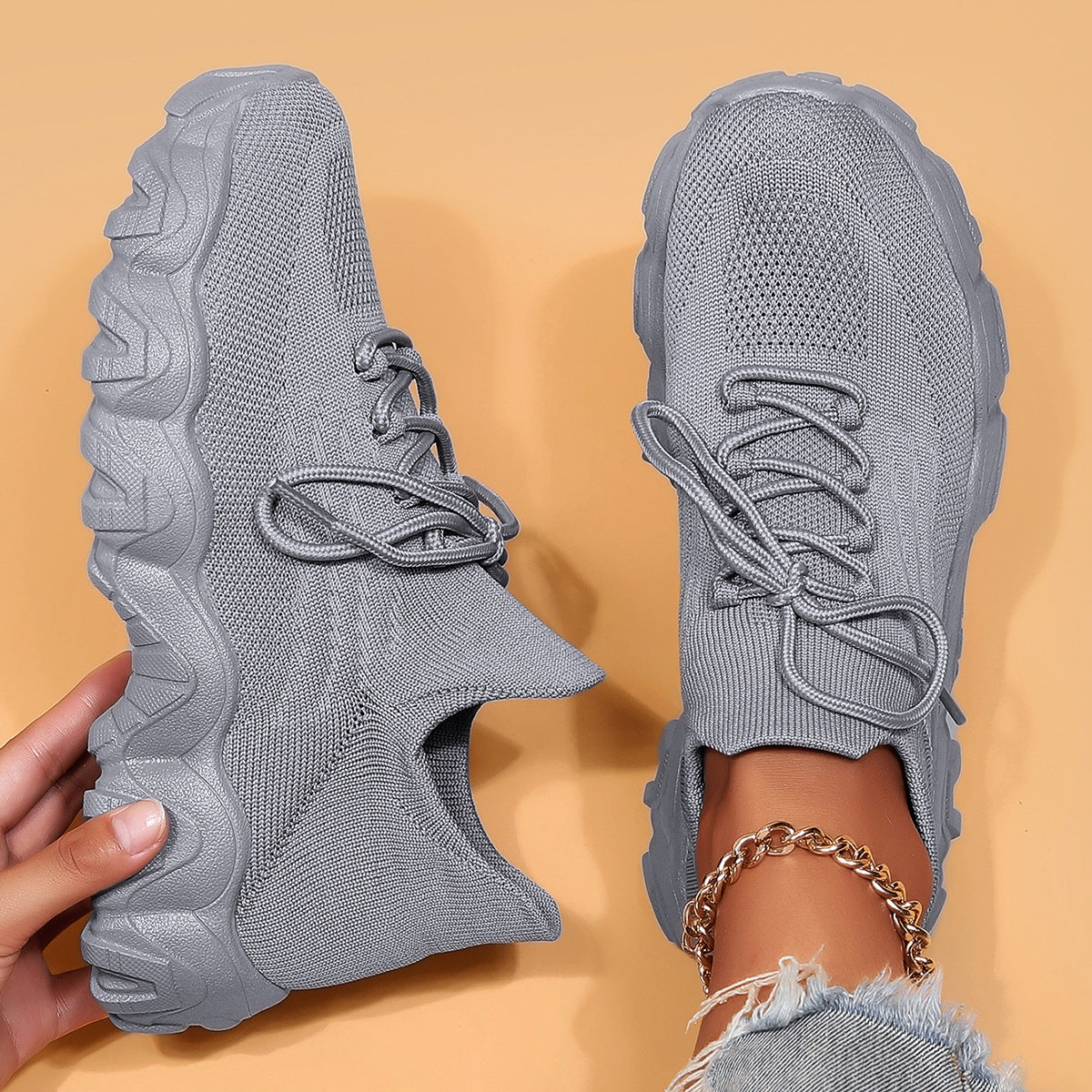 Womens Breathable Slip On Sports Shoes