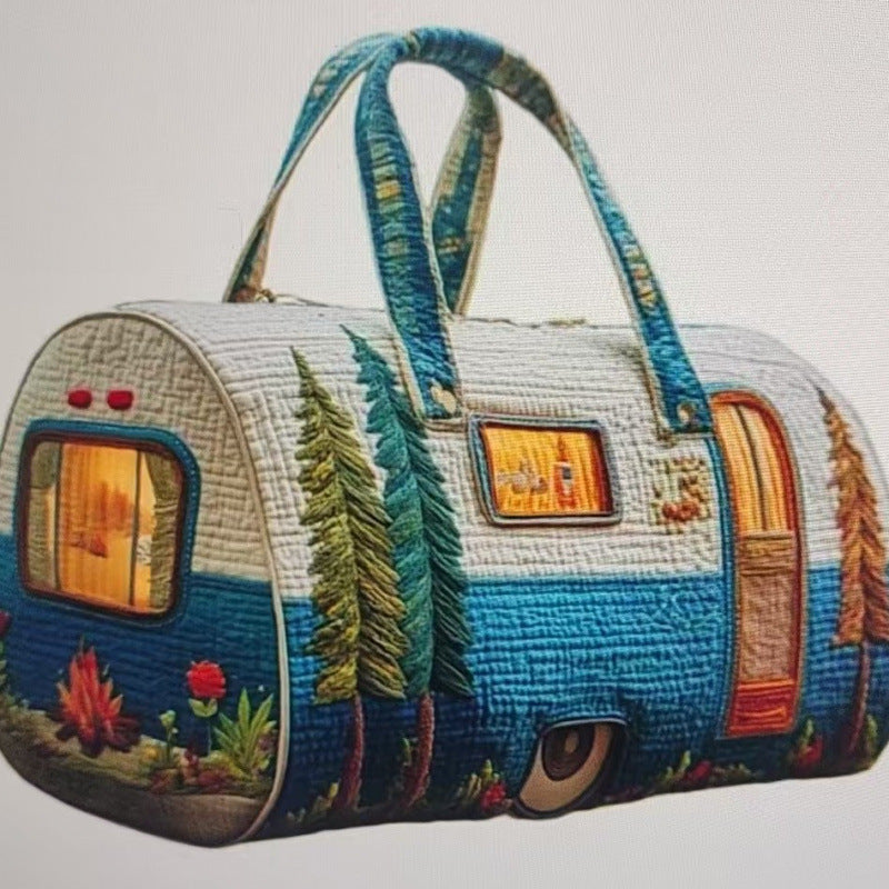 New Short-Distance Portable 3D Digital Printing Travel Bag Sports Bag
