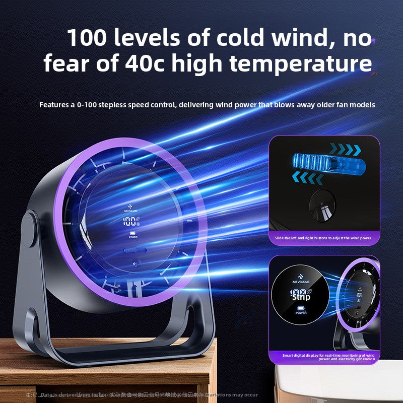 USB Rechargeable Wall Mount Desktop Fan