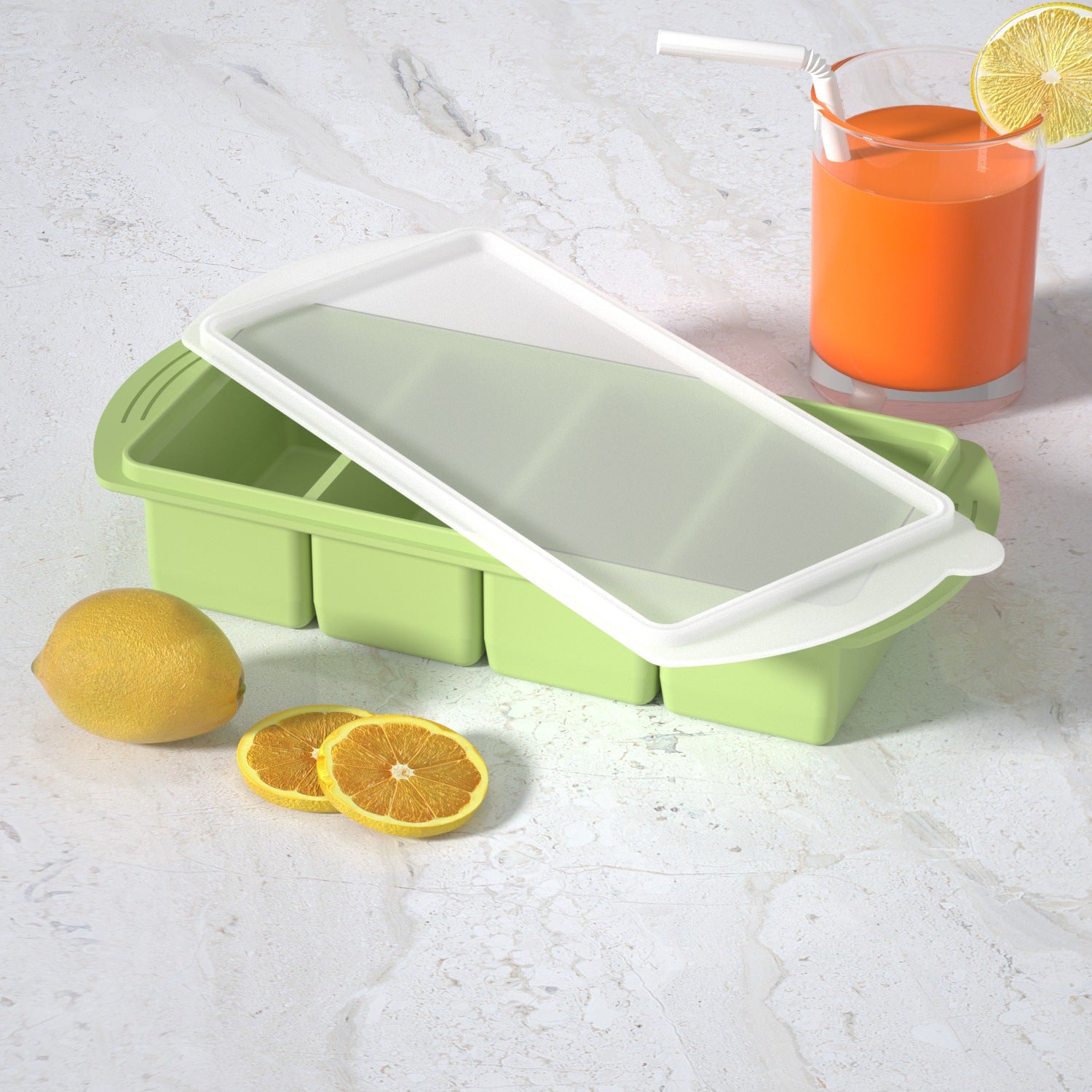 Silicone Ice Cube Tray with Lid
