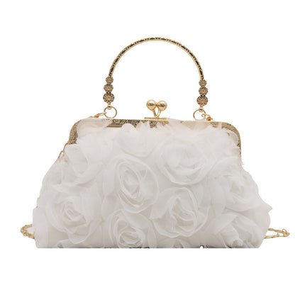Chiffon Floral Decorative Handbag