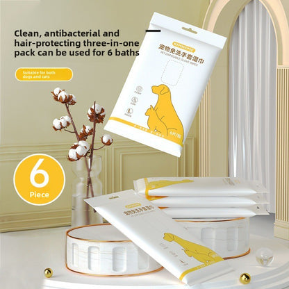 Pet Cleaning Gloves Waterless Wipe