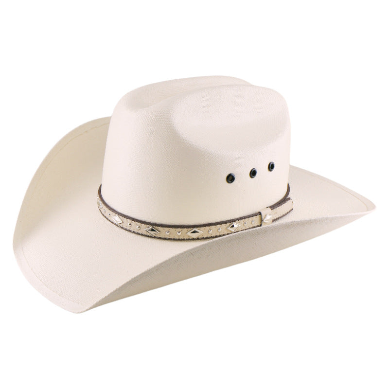 Adjustable Wide Brim Straw Cowboy Hat