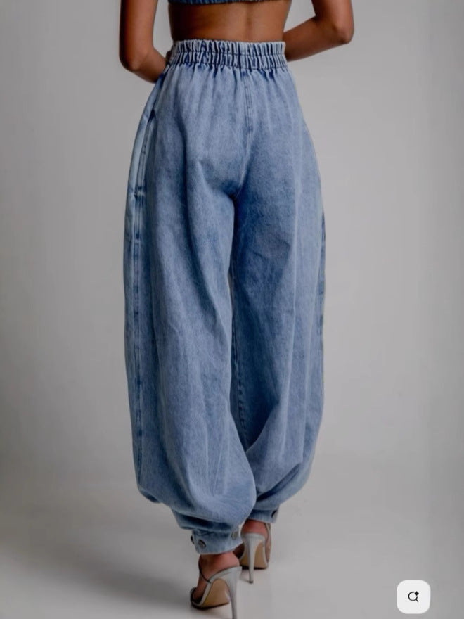 Womens High Waist Wide Leg Pants