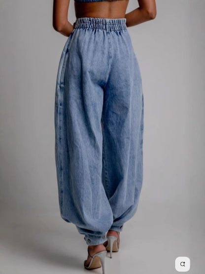 Womens High Waist Wide Leg Pants