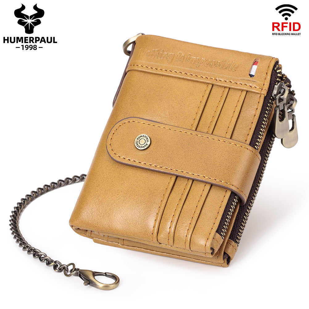RFID Genuine Leather Men&