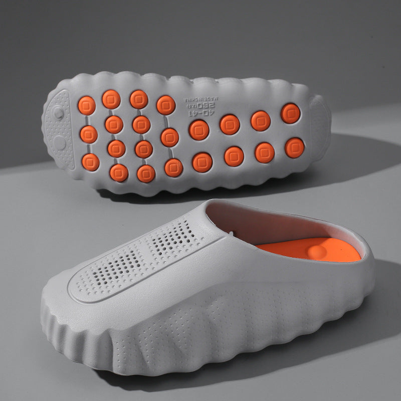 Men Women Summer EVA Non-Slip Massage Closed Toe Slippers