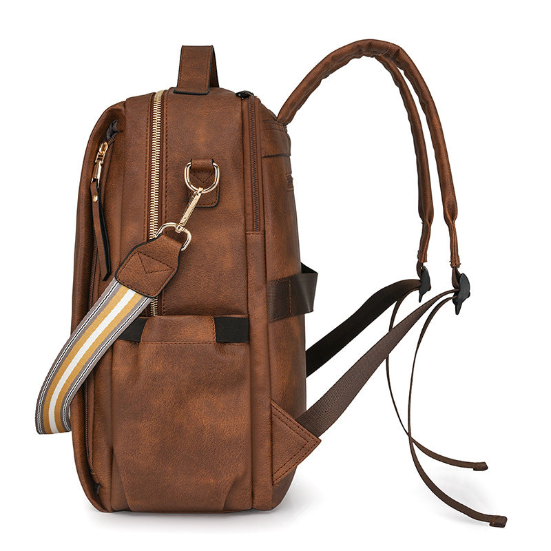 Multi-functional PU Leather Women Backpack