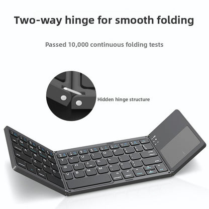 Foldable Ultra-Thin Wireless Bluetooth Keyboard with Touchpad