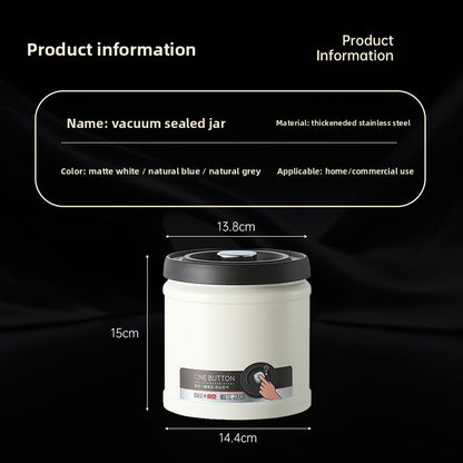 304 Storage Canister for Coffee Beans and Tea Leaves, Moisture-Proof Sealed Canister