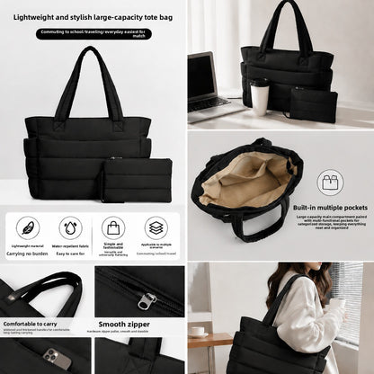 Simple Tote Bag for Women, Large Capacity Commuter Handbag
