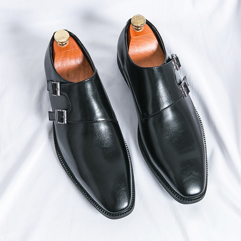 Classic Buckle Leather Shoes for Men