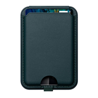 Magsafe Leather Card Holder with Phone Stand