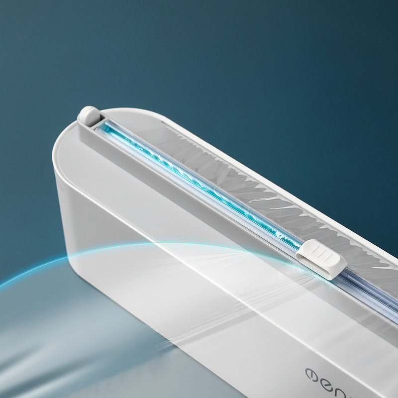 Magnetic cling film cutter box
