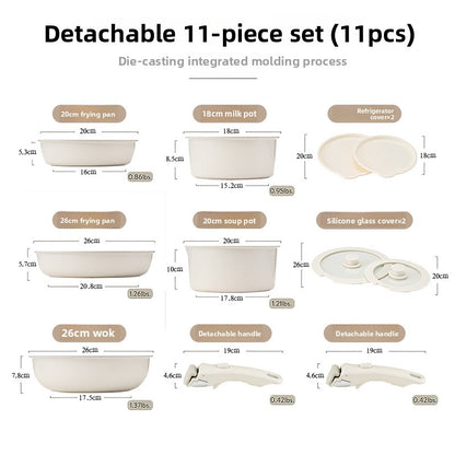 Detachable Ceramic Non-Stick Cookware Set