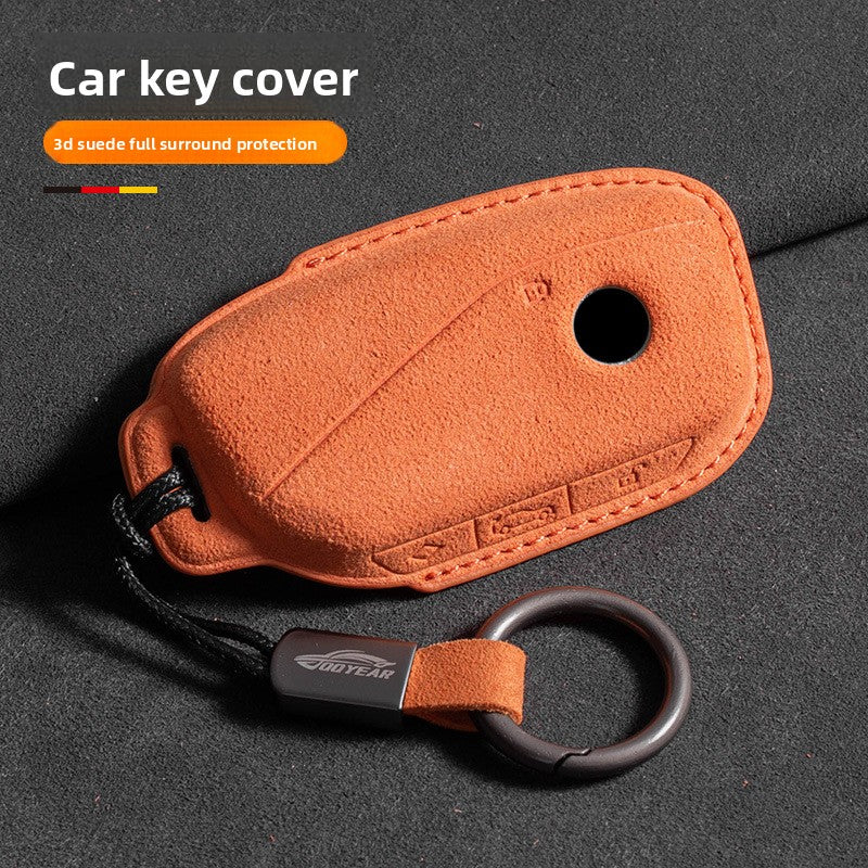 Suede Key Cover with Strap