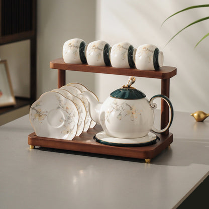 New Chinese-style tea set, luxury living room afternoon tea set including teapot and teacups