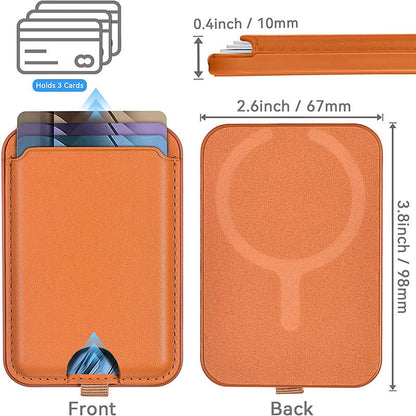 Magsafe Leather Card Holder with Phone Stand
