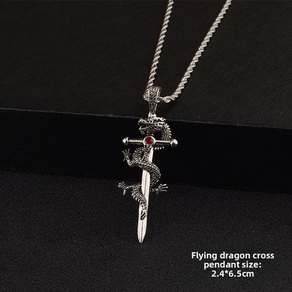 Titanium Steel Twist Chain Necklace Pendant