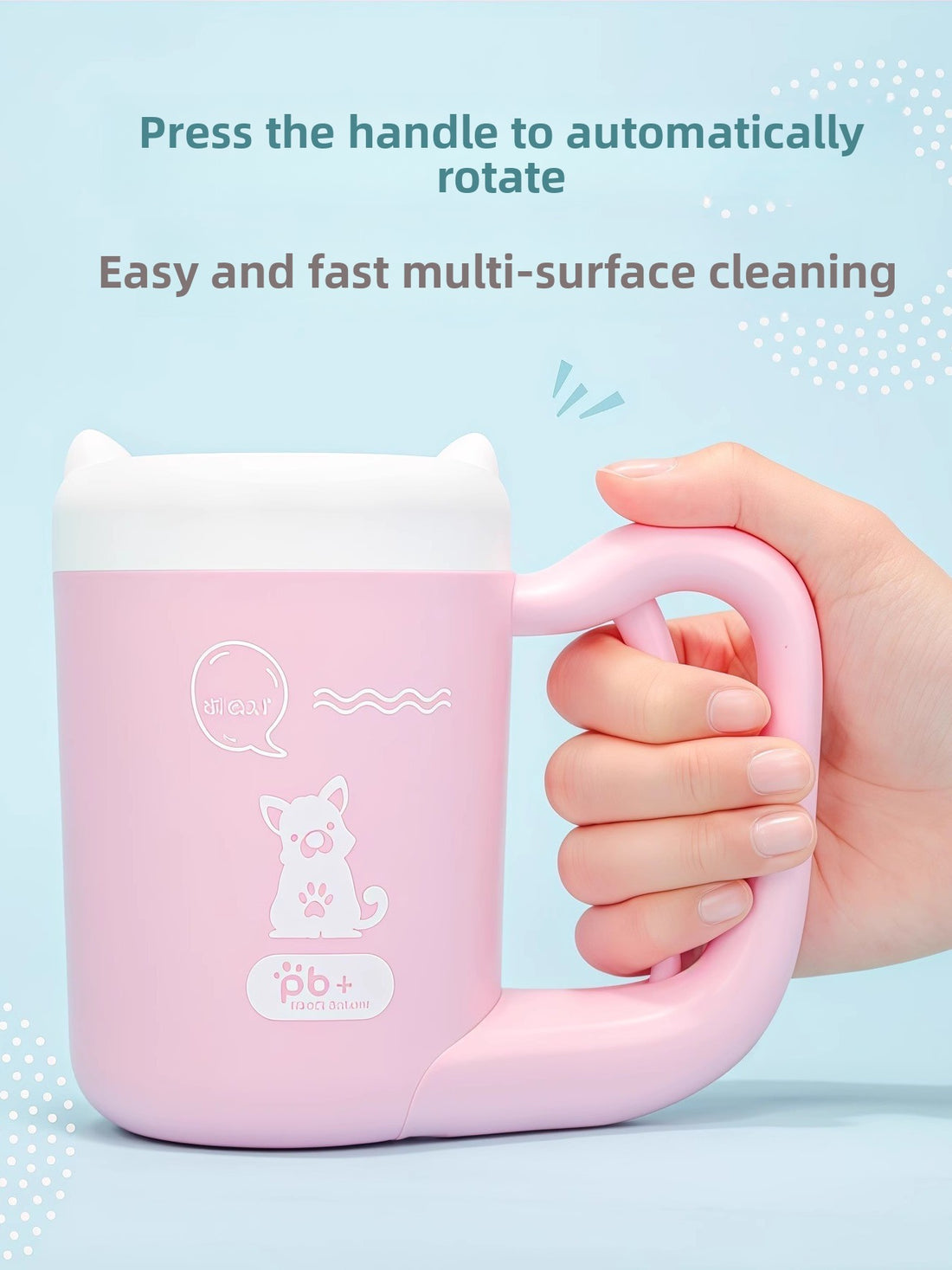 Automatic rotating foot cleaning cup