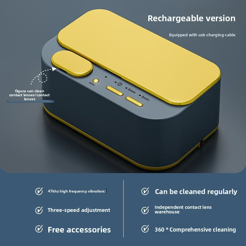 Portable Ultrasonic Glasses Jewelry Cleaner