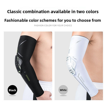 Compression Sports Arm Sleeves with Honeycomb Protection