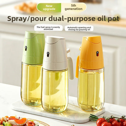 Dual-Function Glass Oil Dispenser Bottle