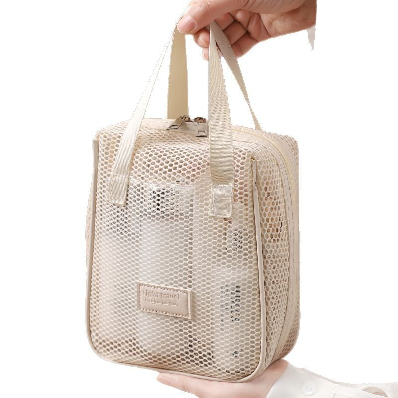 Mesh Cosmetic Bag Large Capacity Travel Toiletry Organizer