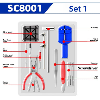 Professional Watch Repair Tool Set with Waterproof Paste
