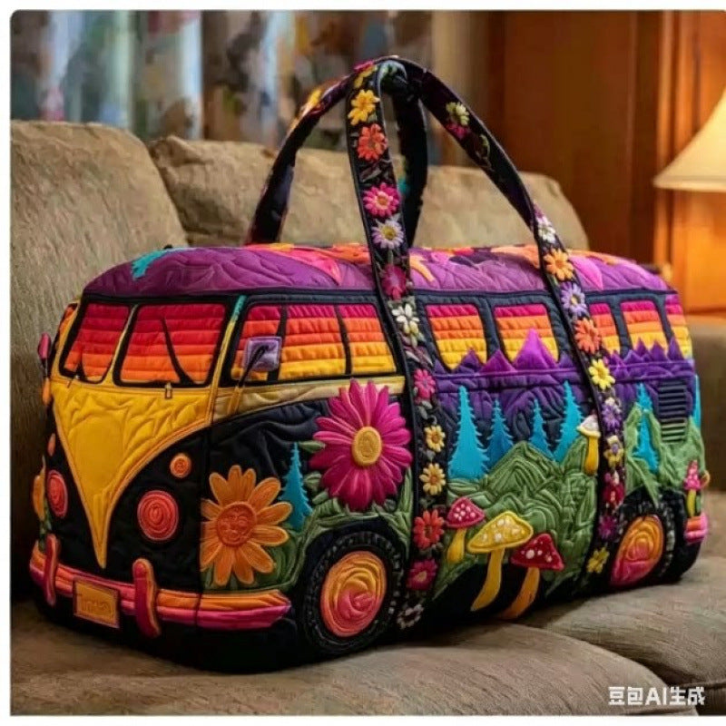 New Short-Distance Portable 3D Digital Printing Travel Bag Sports Bag