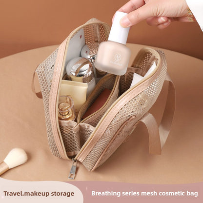 Mesh Cosmetic Bag Large Capacity Travel Toiletry Organizer