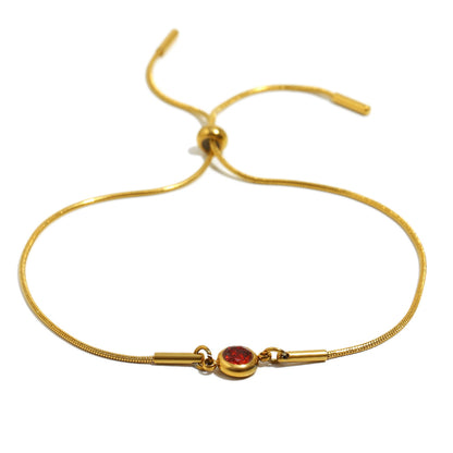 Adjustable Snake Chain Zirconium Bracelet